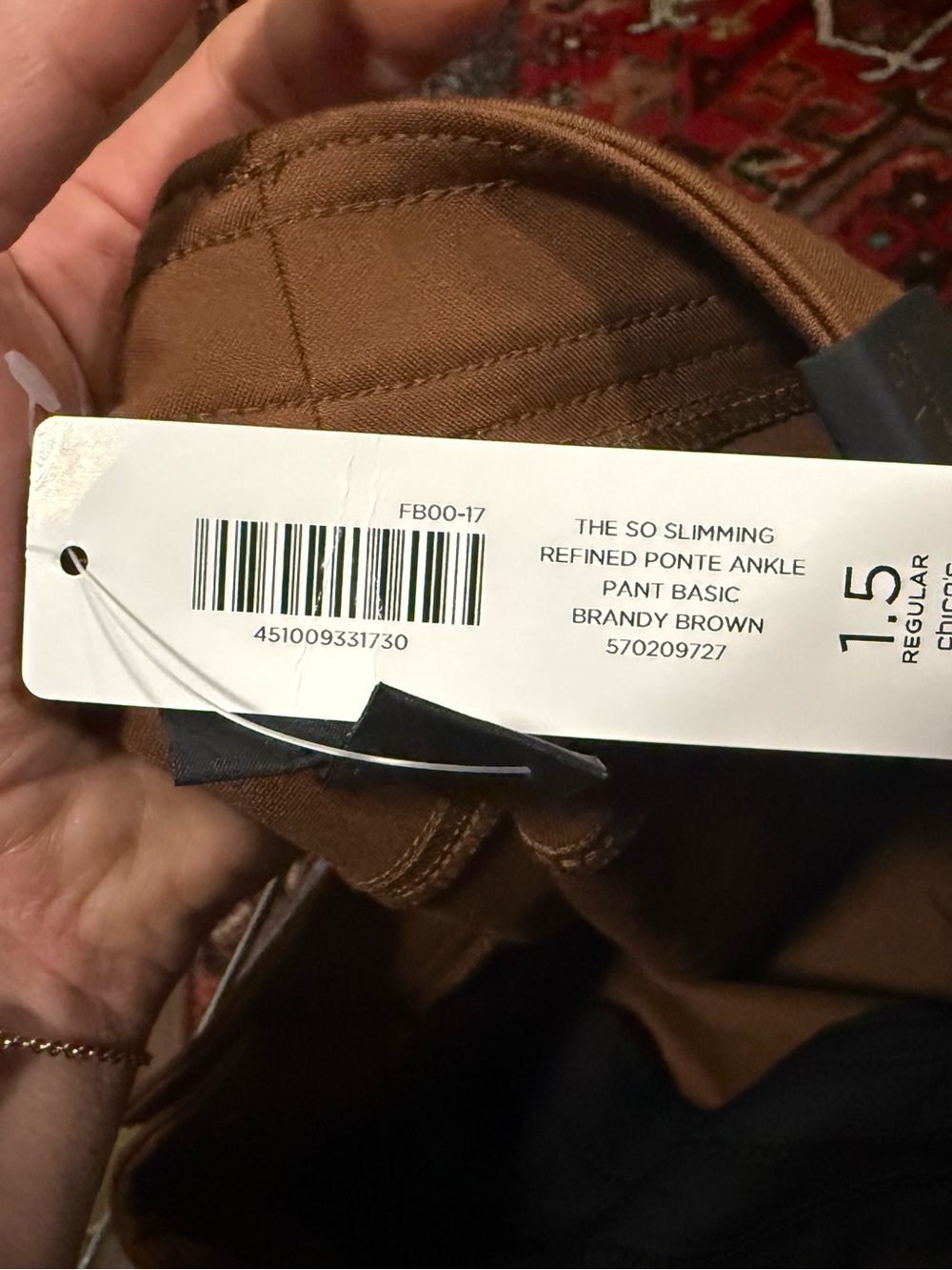 Chico’s So Slimming Refined Ponte Ankle Pants Brown Size 1.5 (Large 10/12) NWT - Picture 9 of 10